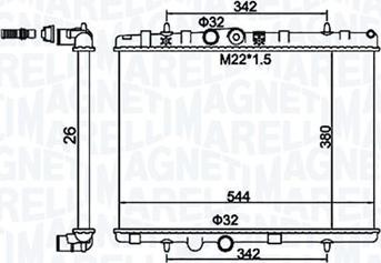 Magneti Marelli 350213156100 - Radiador, refrigeración del motor www.parts5.com