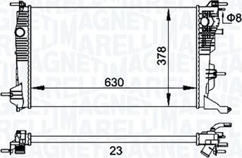 Magneti Marelli 350213158300 - Radiador, refrigeración del motor www.parts5.com