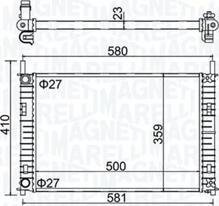 Magneti Marelli 350213152700 - Radiateur, refroidissement du moteur www.parts5.com