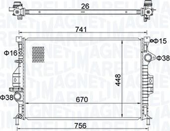 Magneti Marelli 350213157700 - Chladič, chlazení motoru www.parts5.com