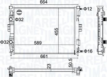 Magneti Marelli 350213160600 - Radiador, refrigeración del motor www.parts5.com