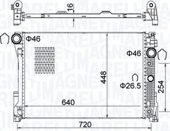 Magneti Marelli 350213163300 - Radiator, engine cooling parts5.com