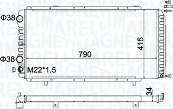 Magneti Marelli 350213180900 - Radiator, engine cooling www.parts5.com