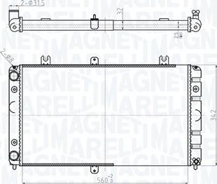 Magneti Marelli 350213181400 - Radiator, engine cooling www.parts5.com