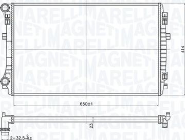 Magneti Marelli 350213173400 - Radiateur, refroidissement du moteur www.parts5.com