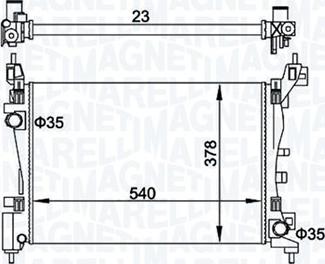 Magneti Marelli 350213899000 - Radiator, engine cooling www.parts5.com