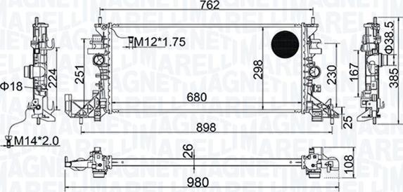 Magneti Marelli 350213206700 - Radiaator,mootorijahutus www.parts5.com