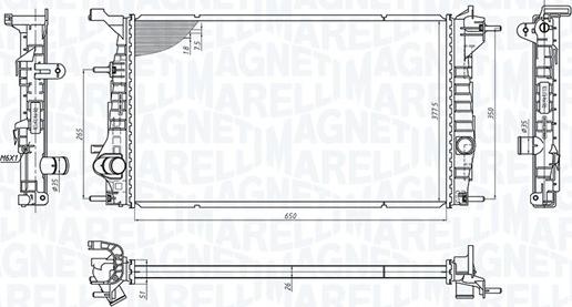 Magneti Marelli 350213200600 - Radiator, engine cooling www.parts5.com