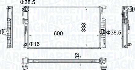 Magneti Marelli 350213202200 - Radiator, engine cooling www.parts5.com