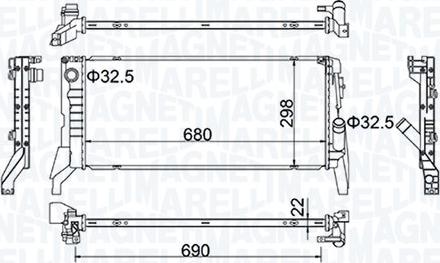 Magneti Marelli 350213202700 - Radiaator,mootorijahutus www.parts5.com