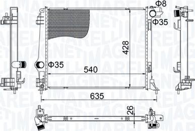 Magneti Marelli 350213207400 - Motor su radyatörü www.parts5.com