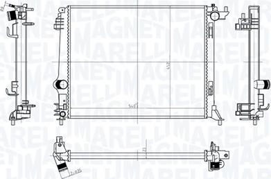 Magneti Marelli 350213207500 - Hladilnik, hlajenje motorja www.parts5.com