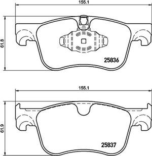 Valeo 302434 - Set placute frana,frana disc www.parts5.com