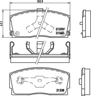 HITEC H 422 - Brake Pad Set, disc brake parts5.com