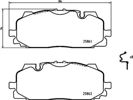 AUDI 8W0698151BJ - Brake Pad Set, disc brake www.parts5.com