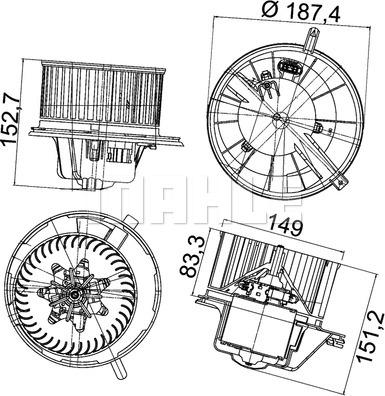 MAHLE AB 148 000P - Вентилятор салона www.parts5.com