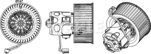 MAHLE AB 151 000P - Ventilator, habitaclu www.parts5.com