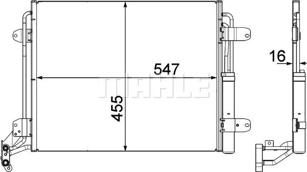 MAHLE AC 454 000P - Condensador, aire acondicionado www.parts5.com