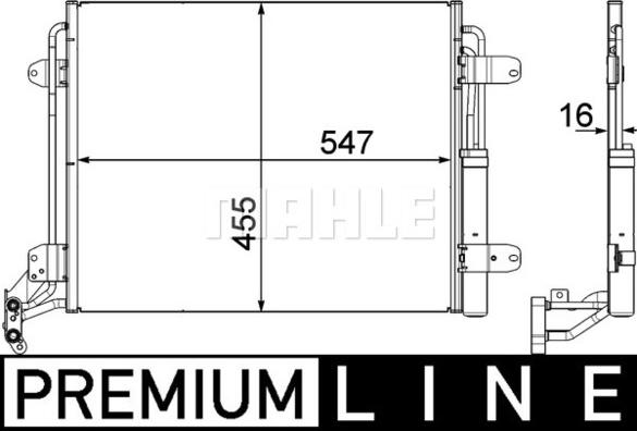 MAHLE AC 454 000P - Condensador, aire acondicionado www.parts5.com