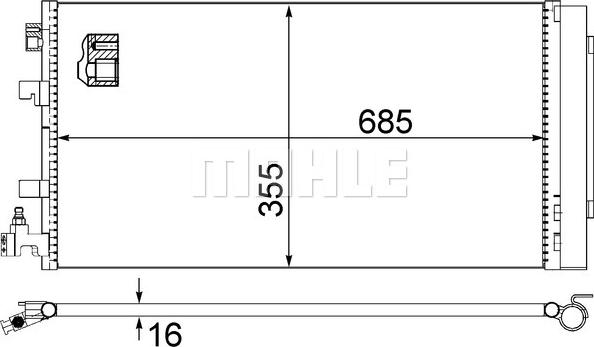 MAHLE AC 630 000S - Конденсатор кондиционера www.parts5.com