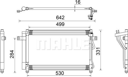 MAHLE AC 679 000S - Condenser, air conditioning www.parts5.com