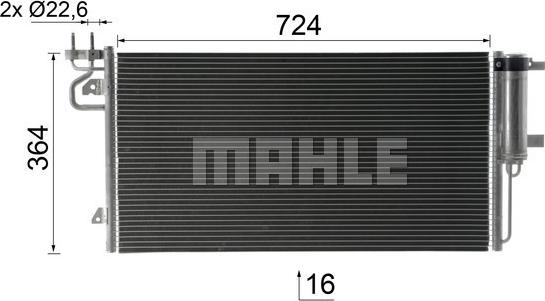 MAHLE AC 103 000P - Condenser, air conditioning www.parts5.com