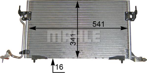 MAHLE AC 182 000P - Kondansatör, klima sistemi www.parts5.com