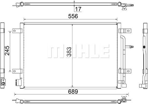 MAHLE AC 812 000S - Lauhdutin, ilmastointilaite www.parts5.com