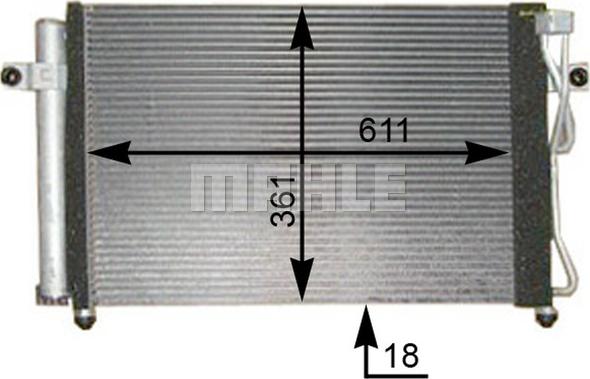 MAHLE AC 394 000P - Condenser, air conditioning www.parts5.com