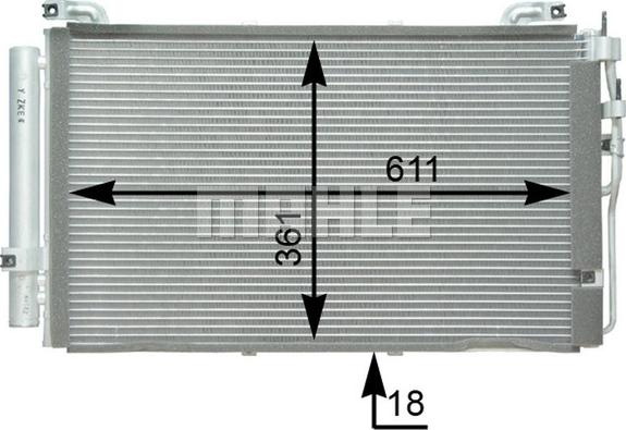 MAHLE AC 391 000P - Condensador, aire acondicionado www.parts5.com