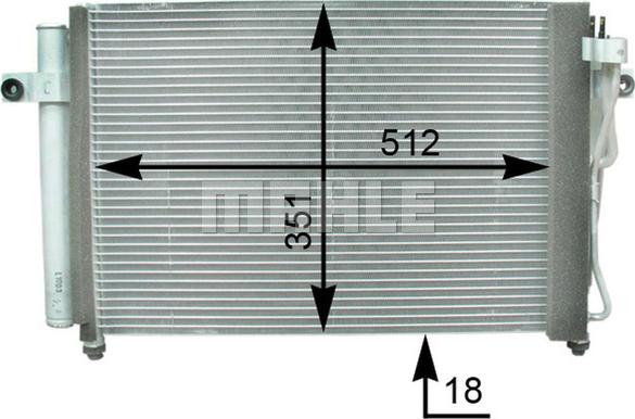 MAHLE AC 393 000P - Condenser, air conditioning www.parts5.com