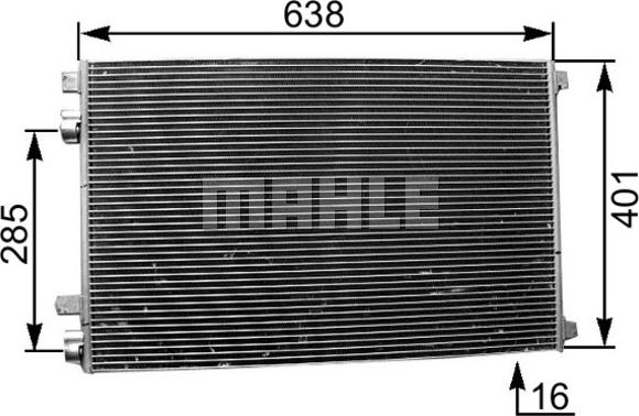 MAHLE AC 360 001S - Конденсатор кондиционера www.parts5.com