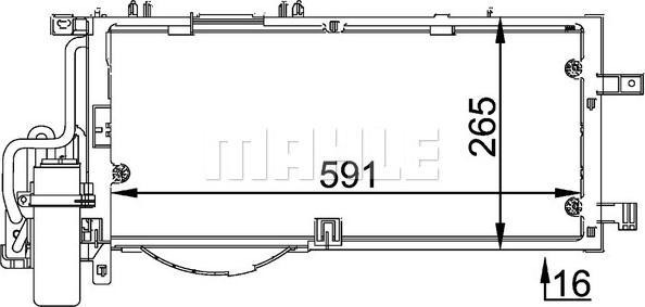 MAHLE AC 309 000P - Condensador, aire acondicionado www.parts5.com