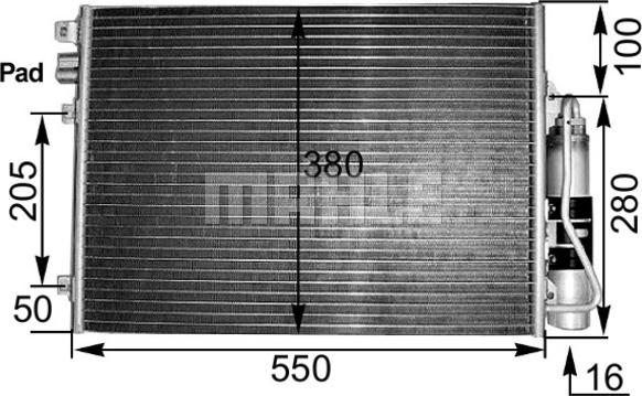 MAHLE AC 303 000S - Condensador, aire acondicionado www.parts5.com