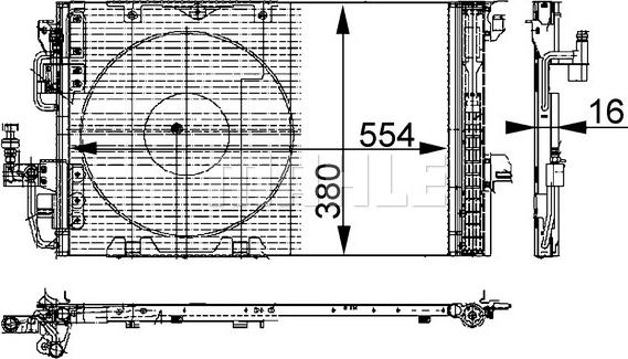 MAHLE AC 337 000P - Kondenzátor, klimatizace www.parts5.com