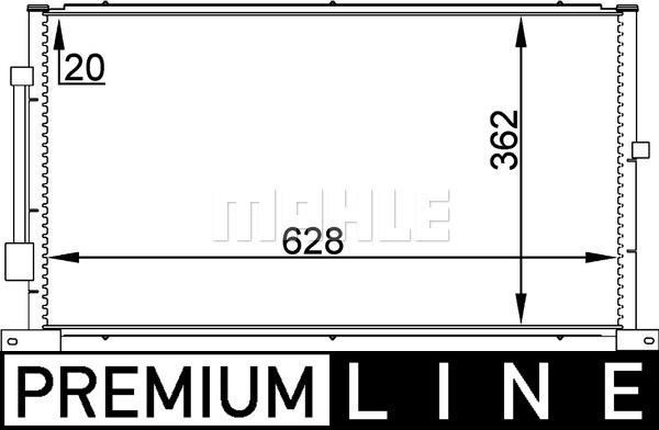 MAHLE AC 258 000P - Condenser, air conditioning www.parts5.com