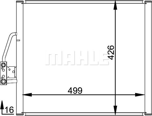 MAHLE AC 201 000P - Condenser, air conditioning parts5.com