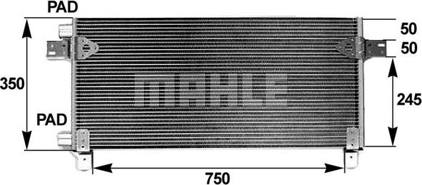 MAHLE AC 282 000P - Condensador, aire acondicionado www.parts5.com