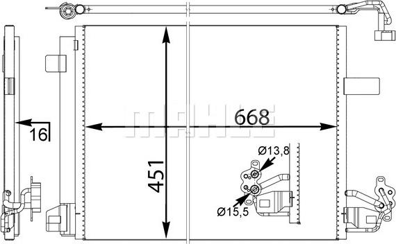 MAHLE AC 774 000S - Condensador, aire acondicionado www.parts5.com