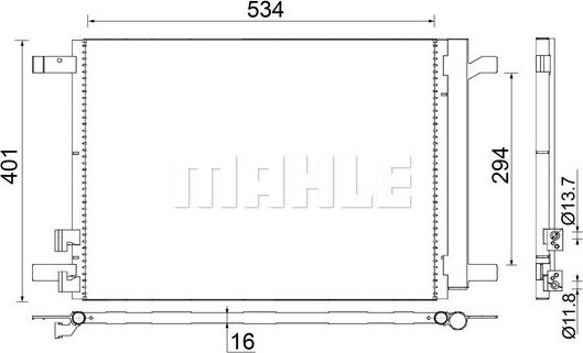 MAHLE AC 772 000S - Kondenzator, klimatska naprava www.parts5.com