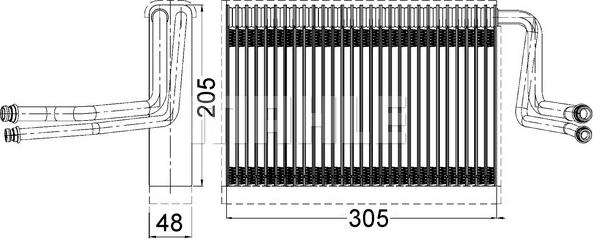 MAHLE AE 113 000S - Evaporator,aer conditionat www.parts5.com