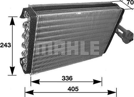 MAHLE AE 36 000S - Evaporator, air conditioning www.parts5.com