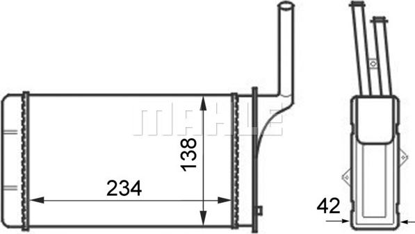 MAHLE AH 49 000S - Heat Exchanger, interior heating www.parts5.com