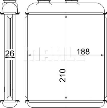 MAHLE AH 41 000S - Heat Exchanger, interior heating www.parts5.com