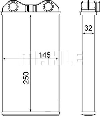 MAHLE AH 14 000S - Топлообменник, отопление на вътрешното пространство www.parts5.com