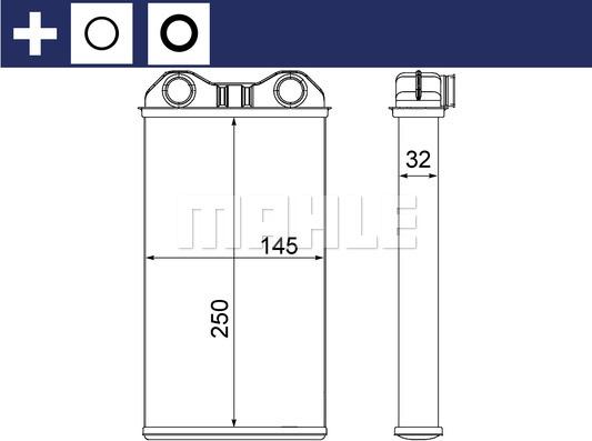 MAHLE AH 14 000S - Топлообменник, отопление на вътрешното пространство www.parts5.com