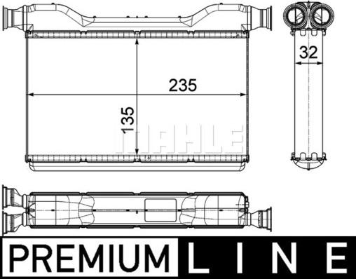 MAHLE AH 189 000P - Schimbator caldura, incalzire habitaclu www.parts5.com