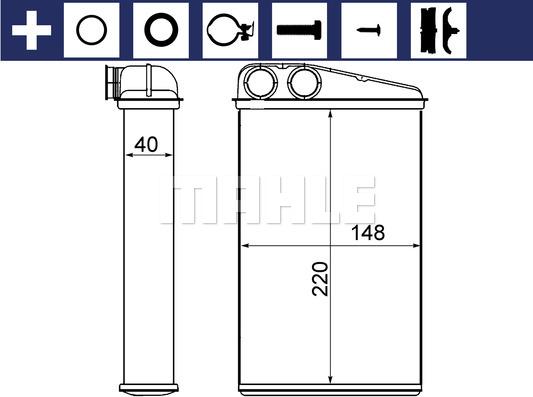 MAHLE AH 17 000S - Wymiennik ciepła, ogrzewanie wnętrza www.parts5.com