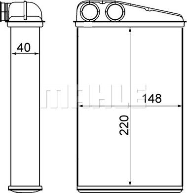 MAHLE AH 17 000S - Wymiennik ciepła, ogrzewanie wnętrza www.parts5.com