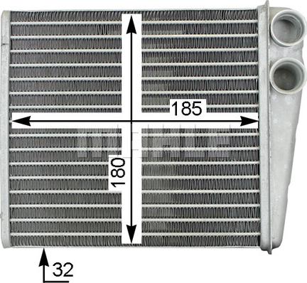 MAHLE AH 208 000S - Radiador de calefacción www.parts5.com